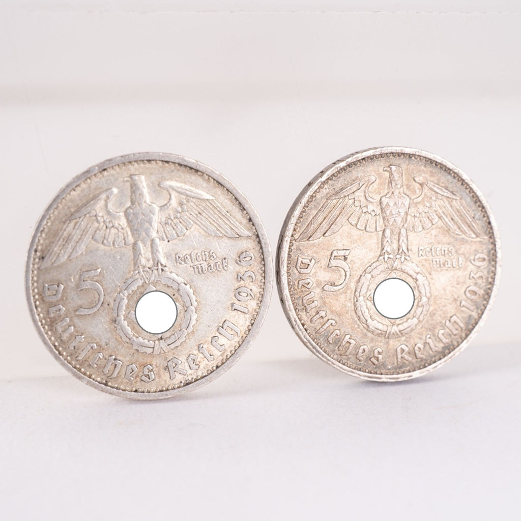 2 x 5 Reichsmark - Hindenburg 1936 A+F