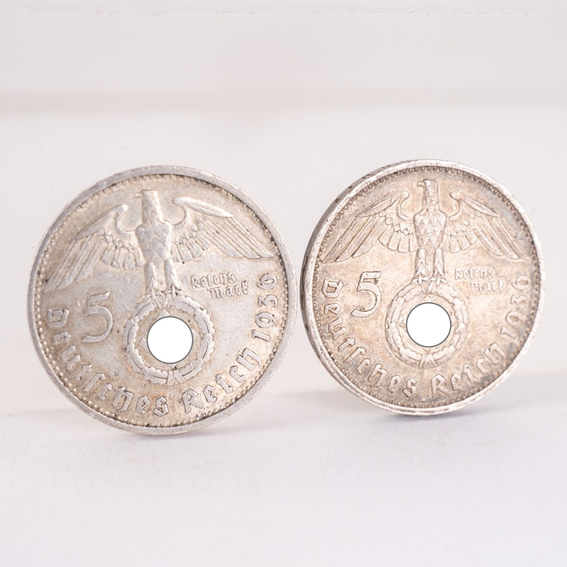 2 x 5 Reichsmark - Hindenburg 1936 A+F