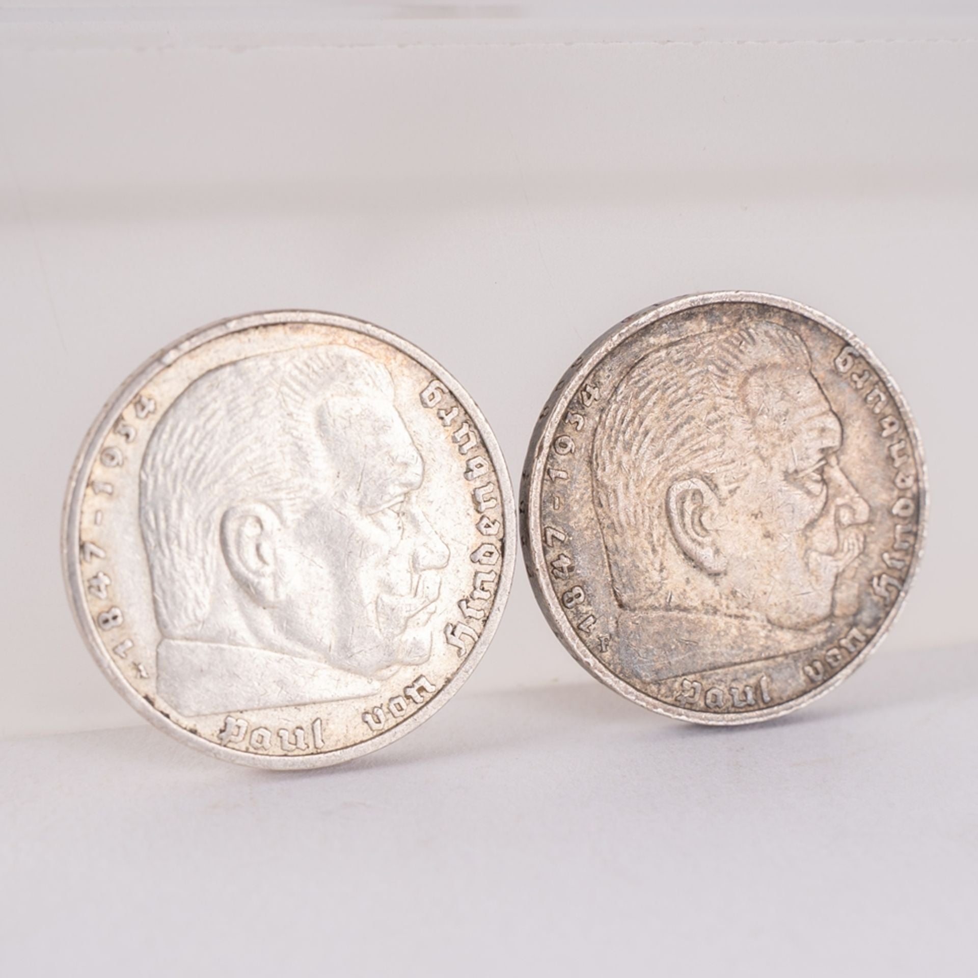 2 x 5 Reichsmark - Hindenburg 1936 A+F