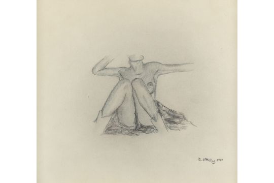 B-Köhling, 3 Aktzeichnungen  Kohle