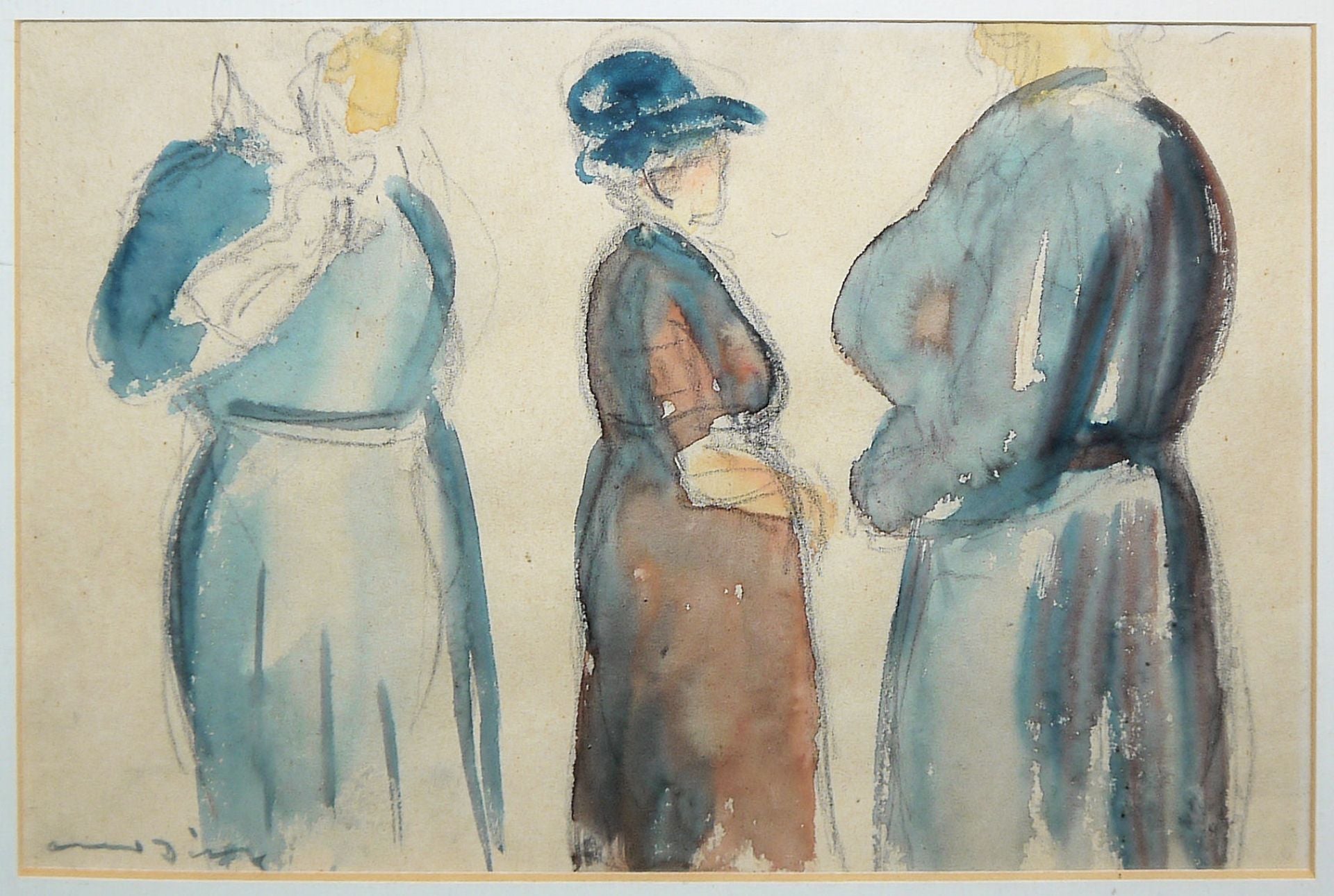 Otto Dill (1884 Neustadt a. d. Weinstraße - 1957 Bad Dürkheim)   3 Frauen