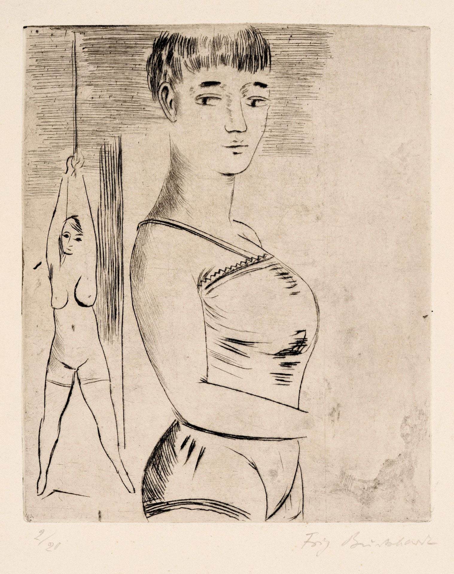 Burkhardt Fritz, Dirnen gefesselt