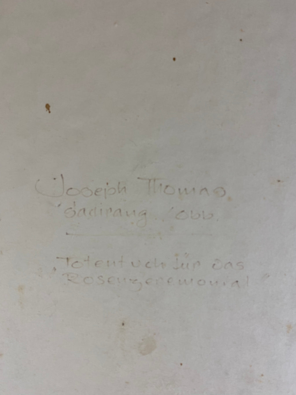 Thomas Joseph "Totentuch für das Rosenzeremonial" Nr. 605