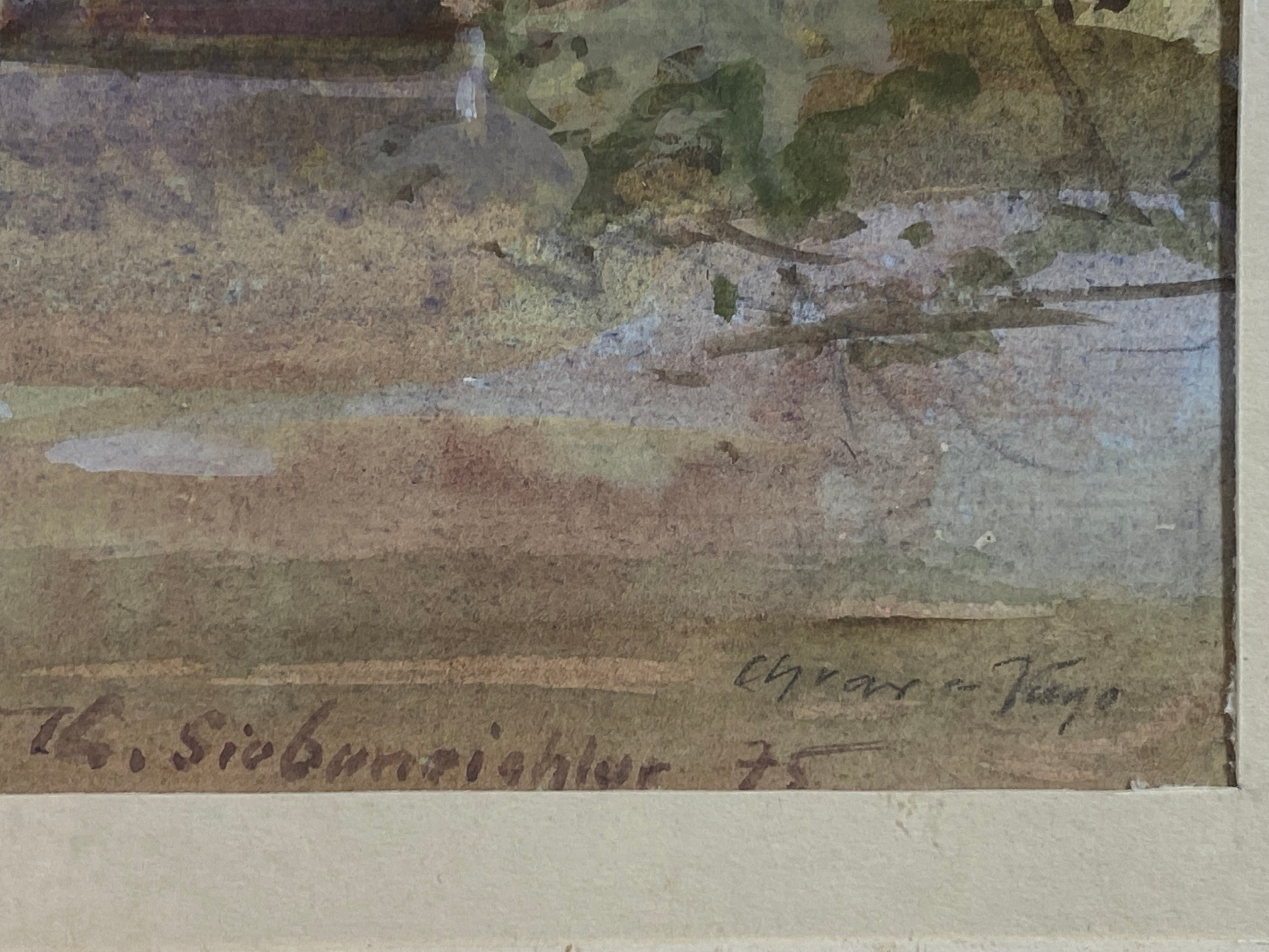 Klemens Siebeneichler, Aquarell südländische Landschaft