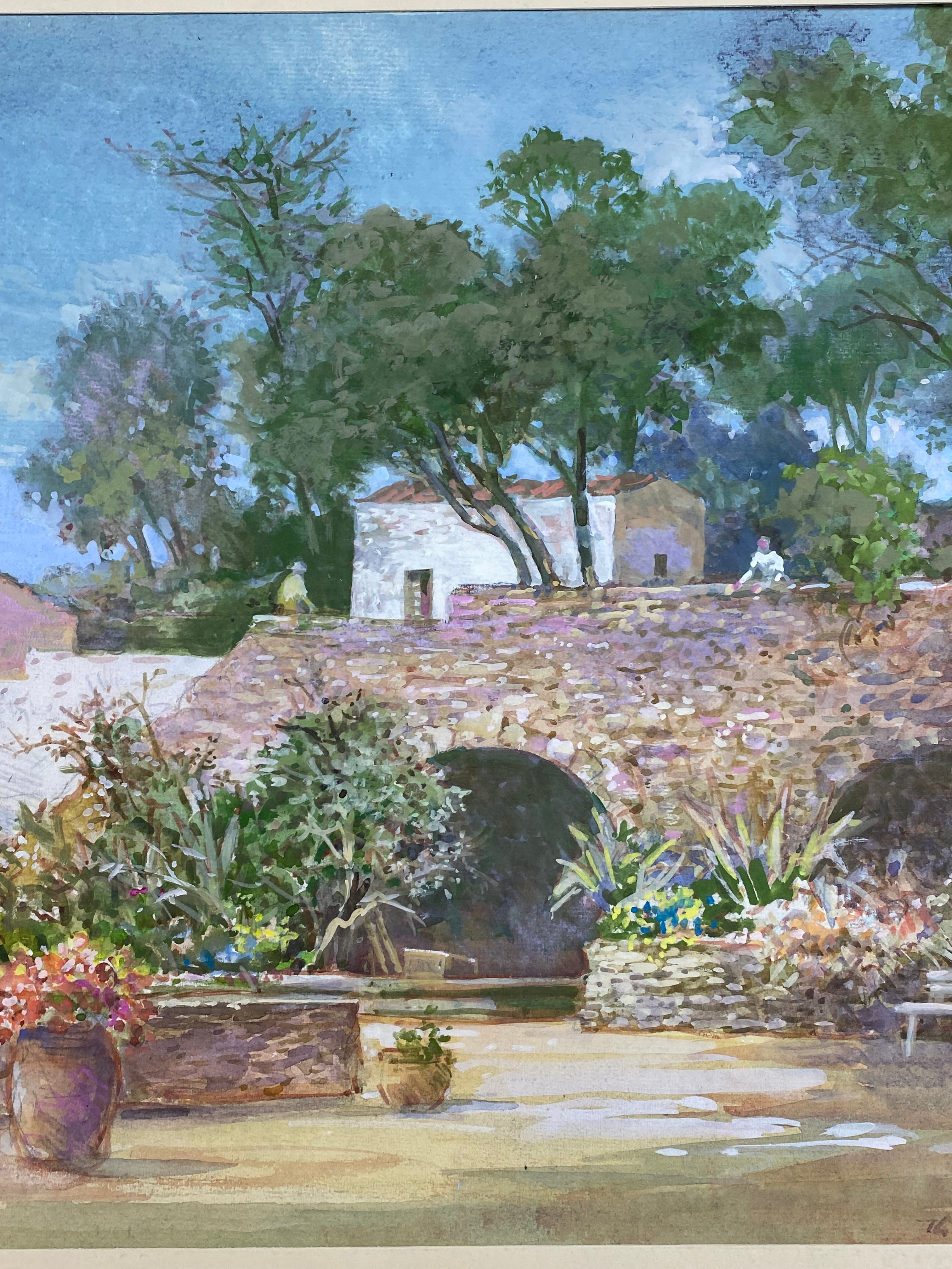 Klemens Siebeneichler, Aquarell südländische Landschaft