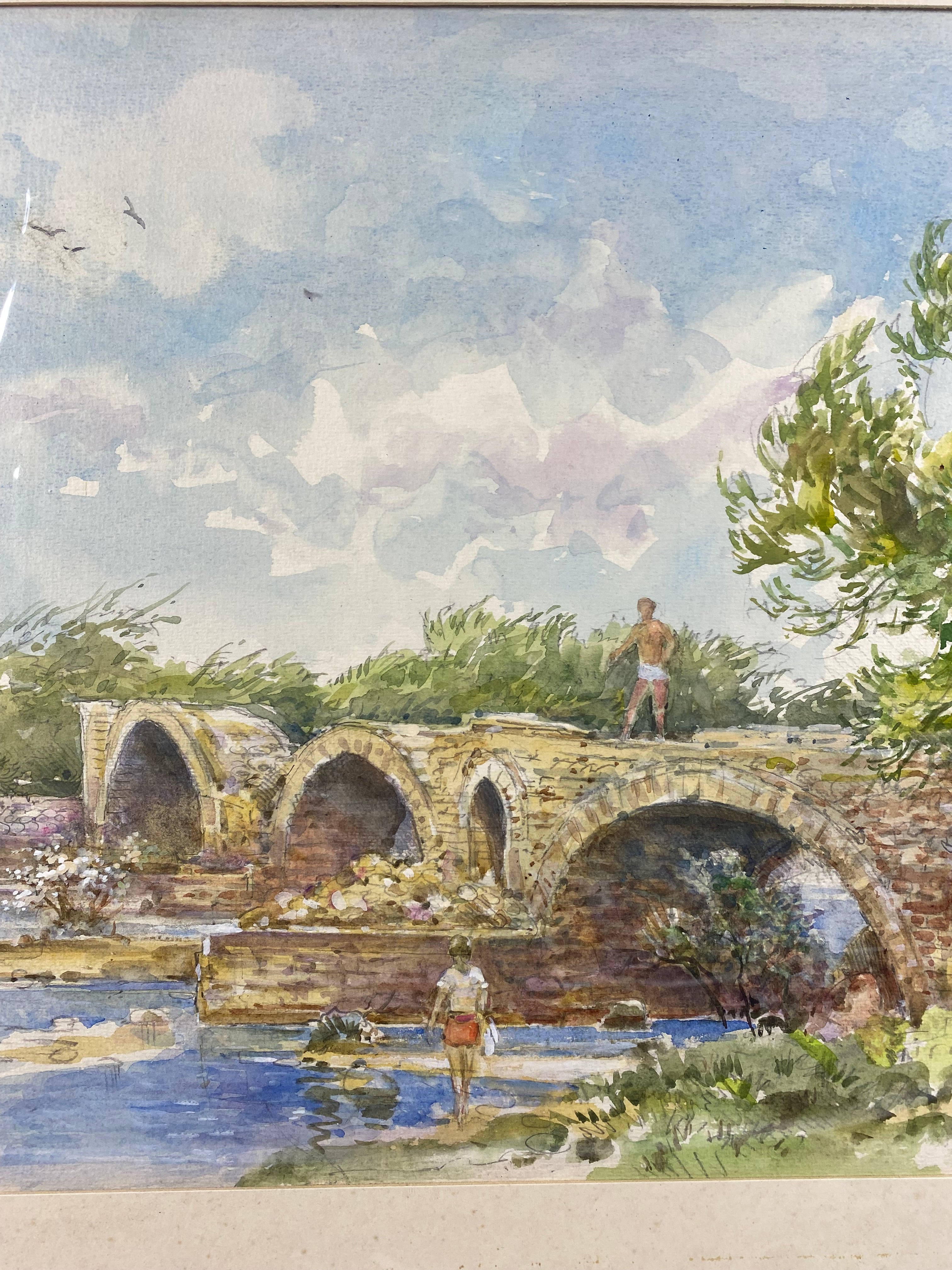 Klemens Siebeneichler "Römerbrücke bei Sete" Südfrankreich