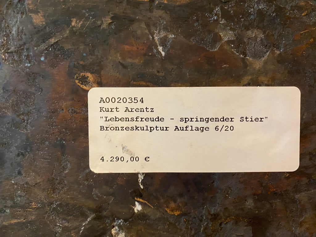 Kurt Arentz  Stier  springend Lebensfreude