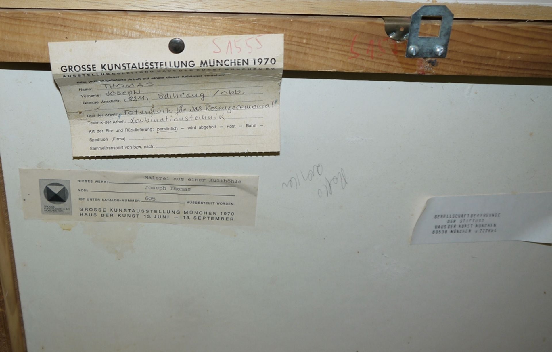 Thomas Joseph "Totentuch für das Rosenzeremonial" Nr. 605