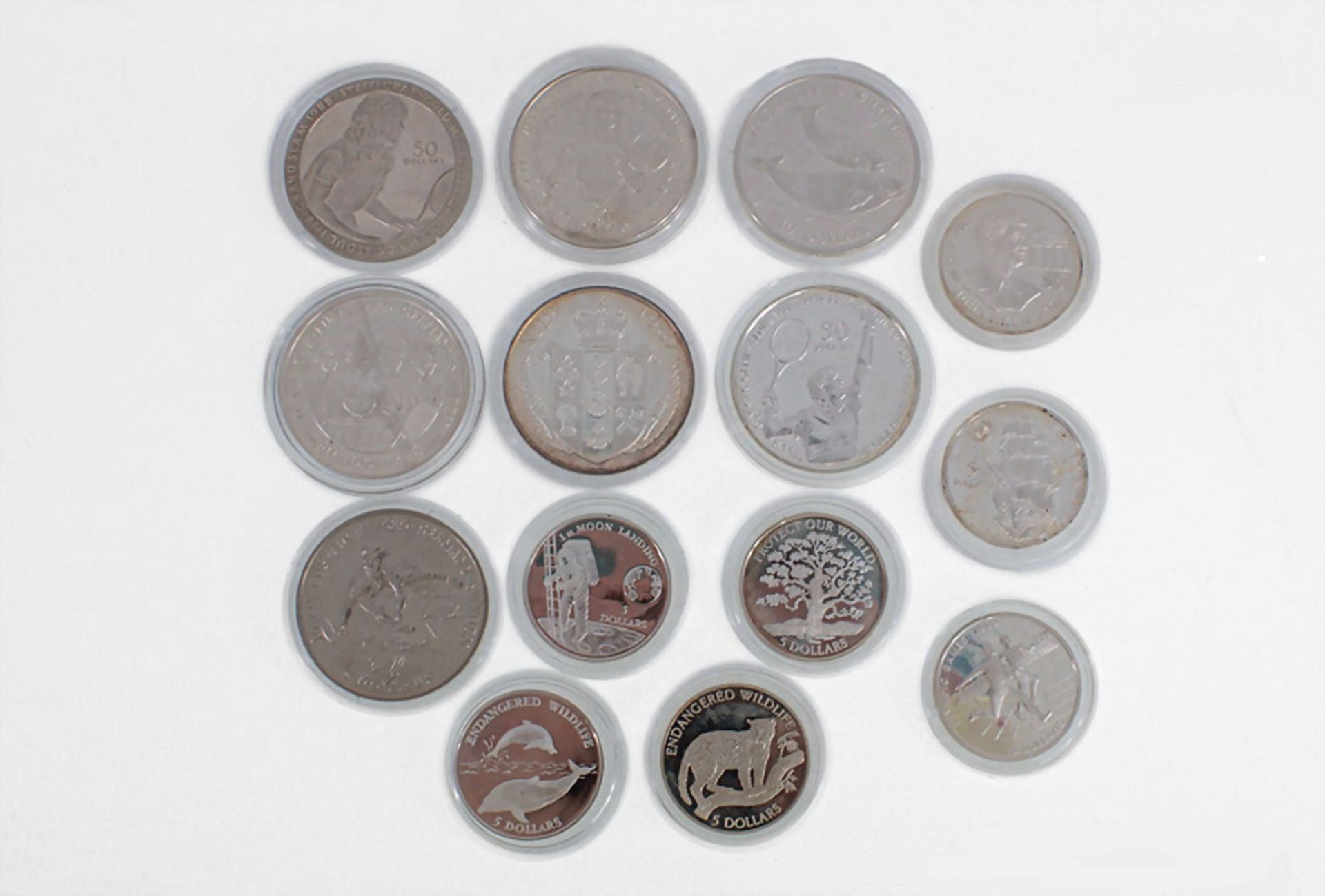 Niue Silbermünzen 14 Stück, 925 + 625 er